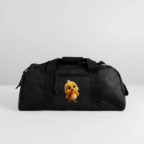 Cute Cartoon Yellow Chick with Big Sparkling Eyes - Recycled Duffel Bag