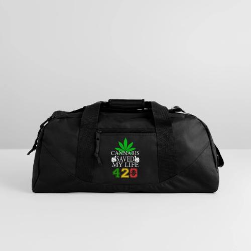 Joyous 420 Saving Herb Weed Marijuana Design - Recycled Duffel Bag