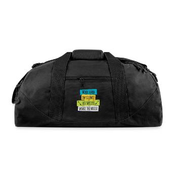 Work Hard In Silence Let Success Make The Noise - Recycled Duffel Bag - black - Front
