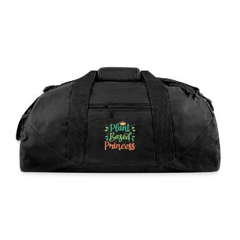 PLANT LOVE - Recycled Duffel Bag - black - Front