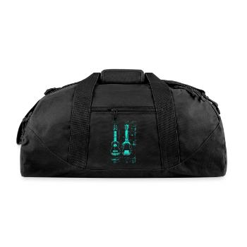Ukulele Leonardo Da Vinci Sketch Blueprint - Recycled Duffel Bag - black - Front