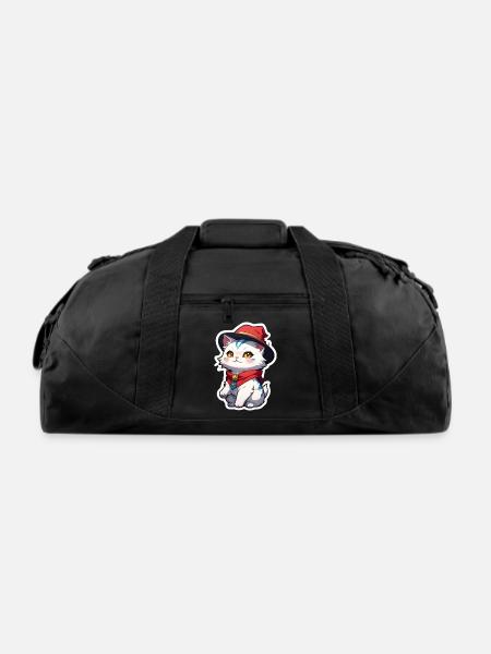 Cute stickers - Recycled Duffel Bag - black