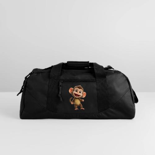 Happy Baby Monkey Standing - Recycled Duffel Bag