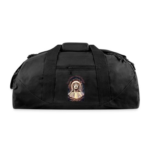 Easter He Is Risen Face of Christ T Shirt, Gift - Recycled Duffel Bag