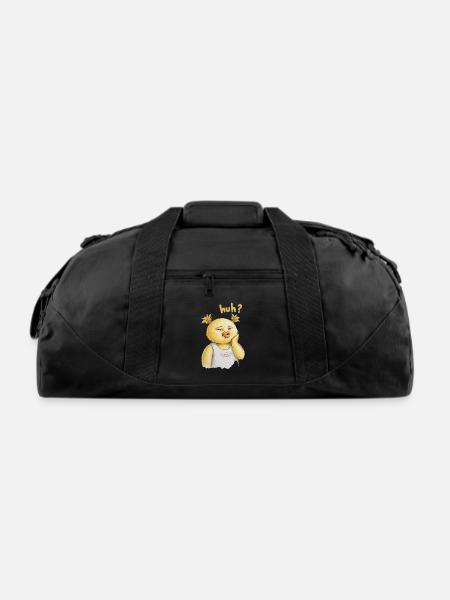 Huh? - Recycled Duffel Bag - black