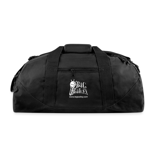 BIG Bailey LOGO and Website White Artwork - Recycled Duffel Bag