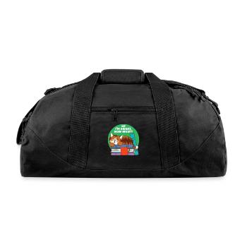 I m Awake Now What Grouchy Sleeping Cat - Recycled Duffel Bag - black - Front