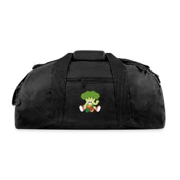 BROCOLI LOVER VEGAN - Recycled Duffel Bag - black - Front