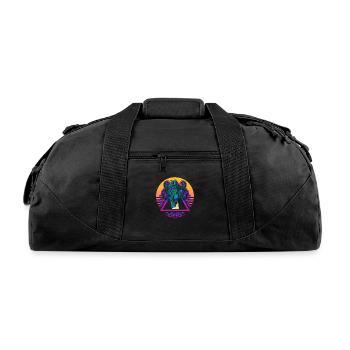 electronic hand art design - Recycled Duffel Bag - black - Front