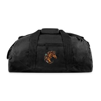 horse - Recycled Duffel Bag - black - Front
