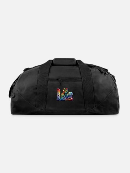 Love is love - Recycled Duffel Bag - black