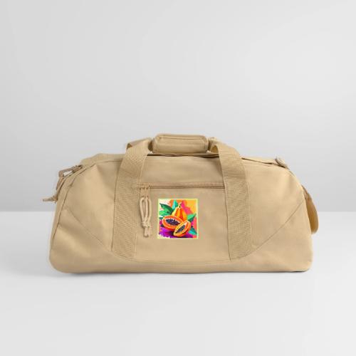 Sliced Papaya Pop Art - Recycled Duffel Bag