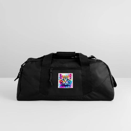Vivid Kitty Vibes Design - Recycled Duffel Bag
