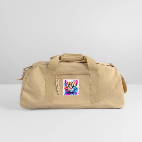 Vivid Kitty Vibes Design - Recycled Duffel Bag