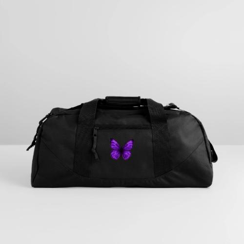 Neon Purple Butterfly - Recycled Duffel Bag