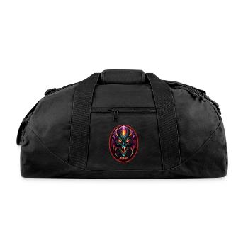 Alien face - Recycled Duffel Bag - black - Front