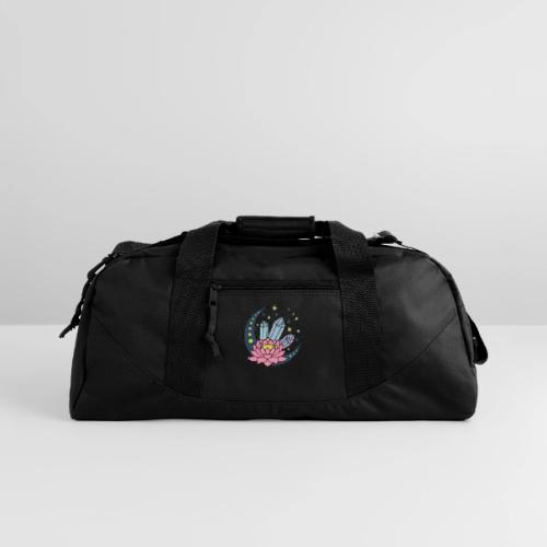 Half A Moon, Healing Crystals Lotus Flower - Recycled Duffel Bag