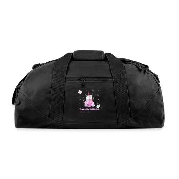 Powered By Bubble Tea - Recycled Duffel Bag - black - Front
