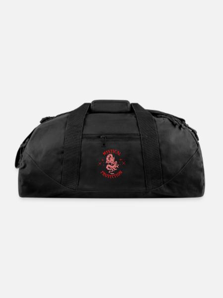 Mystical Protection Eastern Dragon - Recycled Duffel Bag - black