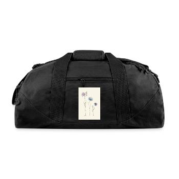 Pastel Wildflowers Trio - Recycled Duffel Bag - black - Front