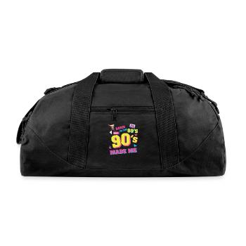 Born in the 80's But 90's Made Me - Recycled Duffel Bag - black - Front