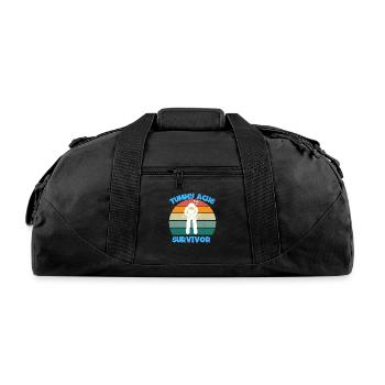 Tummy Ache Survivor - Recycled Duffel Bag - black - Front
