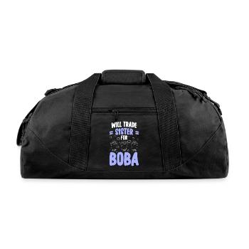 Bubble Tea Bubbles Taiwan Iced Tea - Recycled Duffel Bag - black - Front