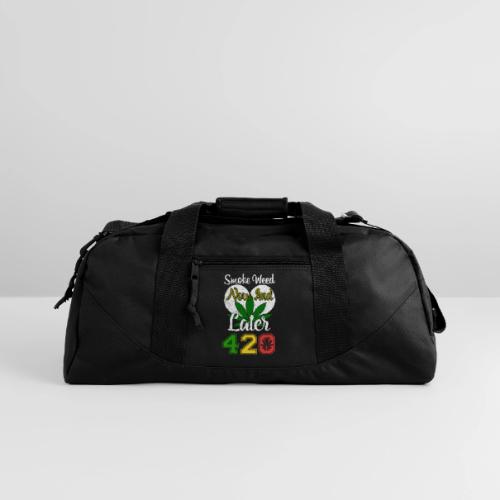 Funny 420 Always Smoking Weed Marijuana Design - Recycled Duffel Bag