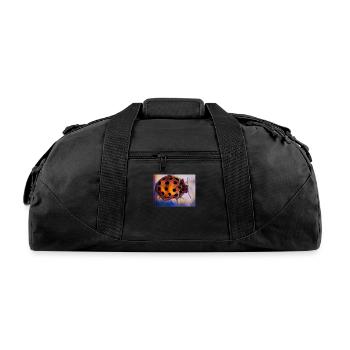 Red Ladybug With Black dots - Recycled Duffel Bag - black - Front