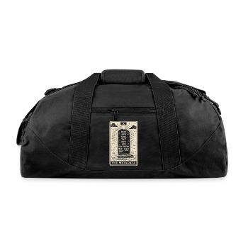 The Metadata – Tarot Card for File Hoarders - Recycled Duffel Bag - black - Front