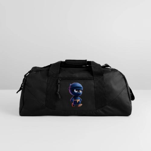 Playful Cartoon Baby Ninja Walking Happily - Recycled Duffel Bag