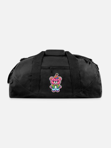 Teddy bear - Recycled Duffel Bag - black