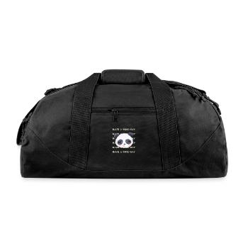 Have a Good Day. - Recycled Duffel Bag - black - Front