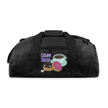 Cream Filled - Recycled Duffel Bag - black - Front