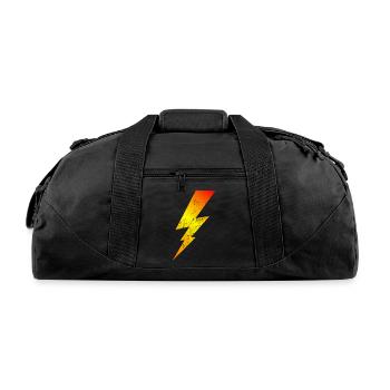 Fire Bolt Lightning | Bolt Graphic T-Shirt - Recycled Duffel Bag - black - Front