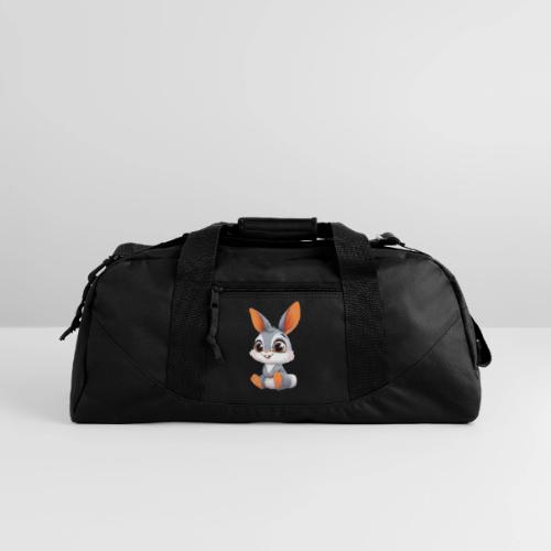 Multicolor Baby Rabbit Cartoon Sitting - Recycled Duffel Bag