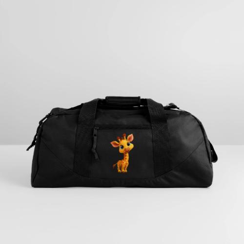 Adorable Cartoon Baby Giraffe with Big Eyes - Recycled Duffel Bag