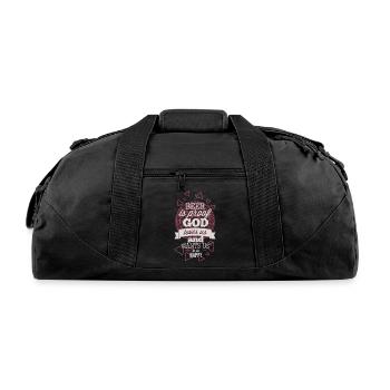Beer is the proof god loves us - Recycled Duffel Bag - black - Front