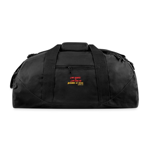 Low ammo & Low health + Logo - Recycled Duffel Bag
