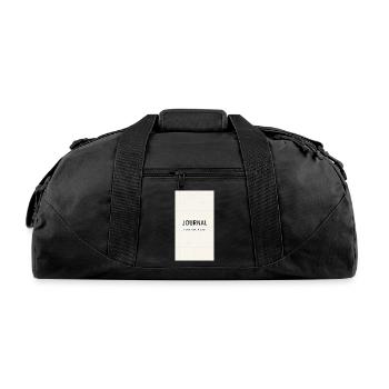 Minimalist Financial Journal Cover - Recycled Duffel Bag - black - Front