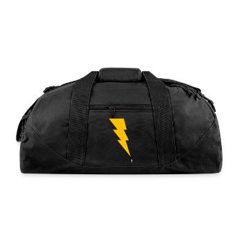 Lightning Bolt - Black - Recycled Duffel Bag - black - Front