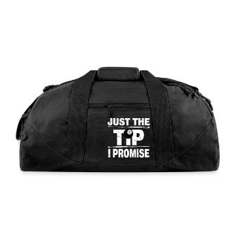 Just The Tip I promise Billiards Pool Players Gift - Recycled Duffel Bag - black - Front