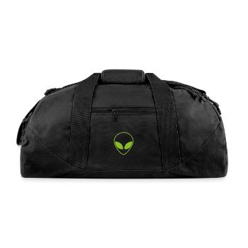 Alien Face Logo - Recycled Duffel Bag - black - Front