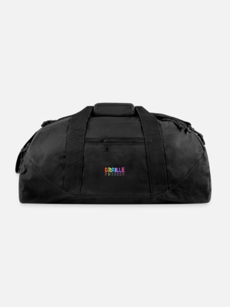 Retro Braille Embosser Blind Awareness Braille - Recycled Duffel Bag - black
