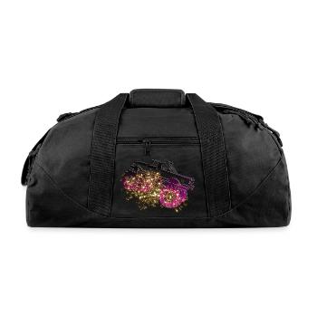 Truck with mud - Recycled Duffel Bag - black - Front