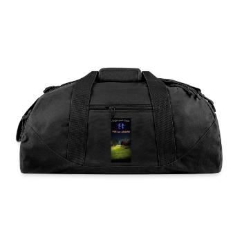 Flashlight at night - Recycled Duffel Bag - black - Front