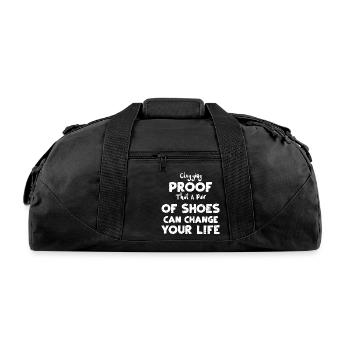Clogging Proof That A Pair Of Sh... - Recycled Duffel Bag - black - Front