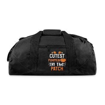 Cutest Pumpkin In The Patch - Recycled Duffel Bag - black - Front