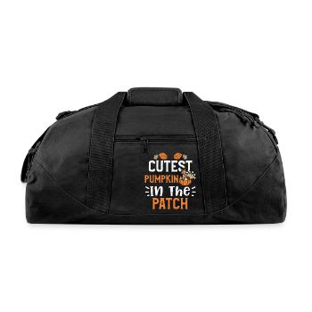 Cutest Pumpkin In The Patch - Recycled Duffel Bag - black - Front