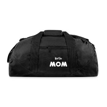 Horse Mom - Horse - Recycled Duffel Bag - black - Front